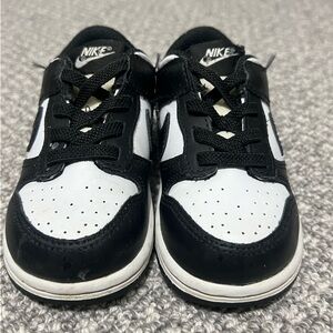 Nike Kids Black and White Low-Top Sneakers